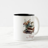 Coffee Boho Typografie Zweifarbige Tasse (VorderseiteRechts)