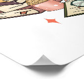 Coffee Books Grading Papers English Teacher Funny Poster (Ecke)