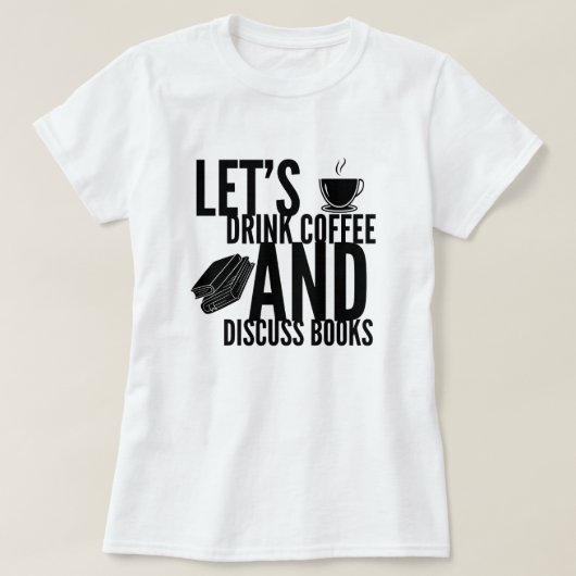 Coffee Books Reading T - Shirt (Design vorne)
