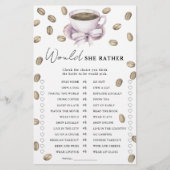Coffee Bow Brautparty Möchten Sie lieber spielen? (Vorderseite)
