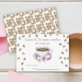 Coffee Bow Girl Baby Dusche Rate wie viele Bonbons Begleitkarte