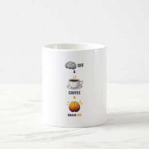 Coffee Brain ON Tasse – Lustige Kaffeeliebhaber Ta