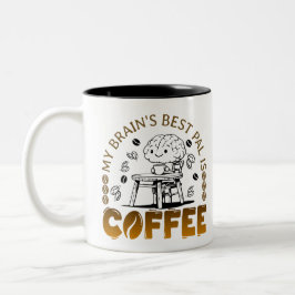 Coffee Brain Pal Zweifarbige Tasse