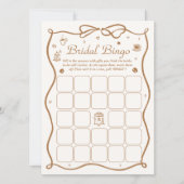 Coffee Brautparty Bridal Bingo Game Card Einladung (Vorderseite)