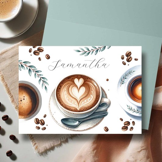 Coffee Brautparty Theme Card Dankeskarte