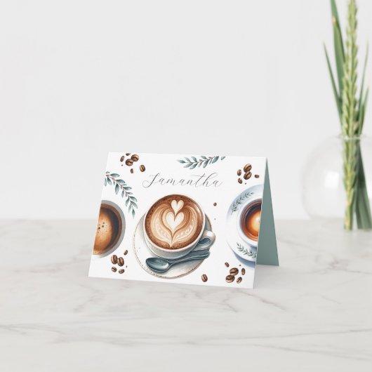 Coffee Brautparty Theme Card Dankeskarte (Vorderseite)