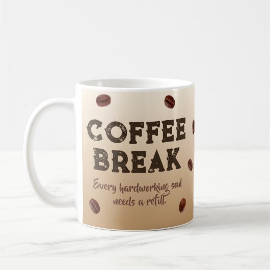 Coffee Break – anpassbar Kaffeetasse (Links)