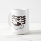 Coffee Break Funny Cat Kaffeetasse (Vorderseite Links)