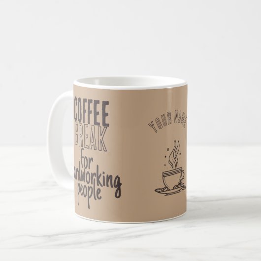 Coffee Break – Great Ideas – Latte Beige Kaffeetasse (Vorderseite Links)