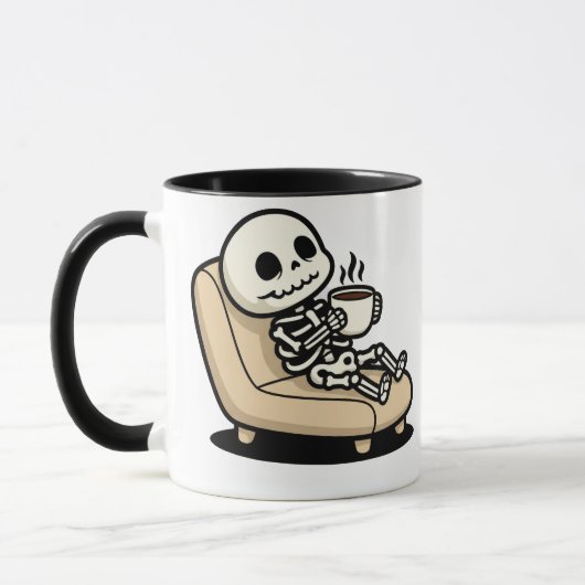 Coffee Break – Grim Reaper Dark Humor Coffee Tasse (Links)