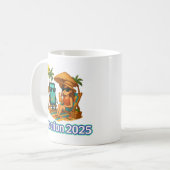 “Coffee Break in the Sun” Kaffeetasse (Vorderseite Links)