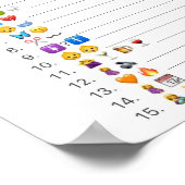 Coffee brewing baby shower Emoji picture game Poster (Ecke)