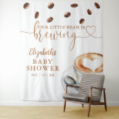 Coffee Brewing Baby Shower Photo Backdrop Wandteppich (Beispiel)