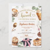 Coffee Brewing Graduation Party Invitation Einladung (Vorderseite)