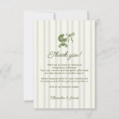 Coffee Brewing Stripes Bebe Brunch Baby Shower Dankeskarte (Vorderseite)