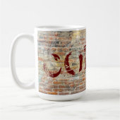 Coffee Brick Wall Graffiti Art Tasse Cup (Links)