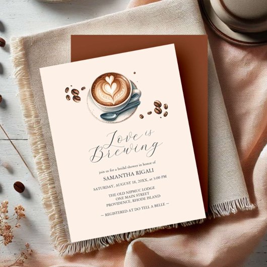 Coffee Bridal Dusche Einladungen Liebe Braut