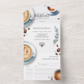 Coffee Bridal Dusche Einladungen Liebe Braut (Innen Boden)