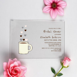 Coffee Bridal Shower Acryleinladungen