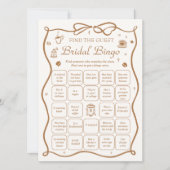Coffee Bridal Shower Find the Guest Bingo Game Einladung (Vorderseite)