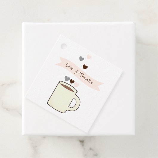 Coffee Bridal Shower Geschenkanhänger (Beispiel)