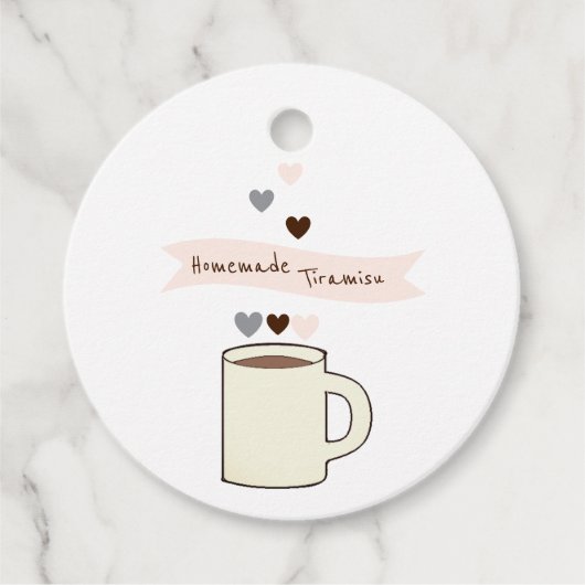 Coffee Bridal Shower Geschenkanhänger (Vorderseite)