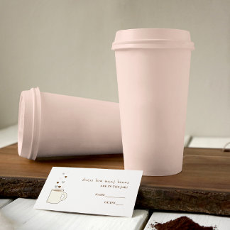 Coffee Bridal Shower Guess How Many Beans Begleitkarte