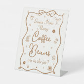 Coffee Bridal Shower Guess How Many Coffee Beans Sockelschild (Vorderseite)