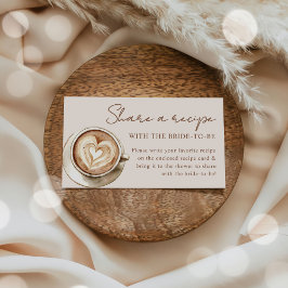 Coffee Bridal Shower Recipe Request Begleitkarte