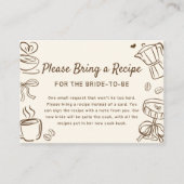 Coffee Bridal Shower Recipe Request Begleitkarte (Vorderseite)