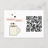 Coffee Bridal Shower Registry Begleitkarte (Vorderseite)