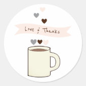 Coffee Bridal Shower Runder Aufkleber (Vorderseite)