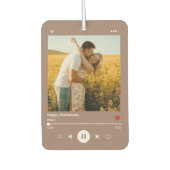 Coffee Brown 5th Anniversary Photo Music Player Autolufterfrischer (Vorderseite)