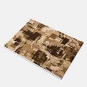 Coffee Brown Abstrakt Trendy Fußmatte (Schrägansicht)