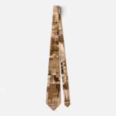 Coffee Brown Abstrakt Trendy Krawatte (Vorderseite)