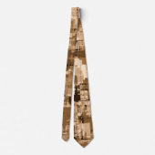 Coffee Brown Abstrakt Trendy Krawatte (Rückseite)