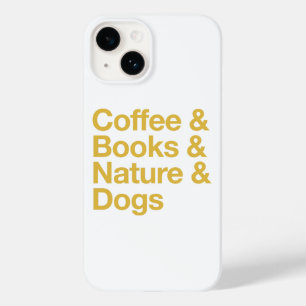 Coffee & Bücher & Natur & Hunde Handyhülle (Gelb) Case-Mate iPhone 14 Hülle