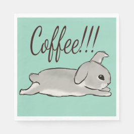 Coffee bunny  serviette
