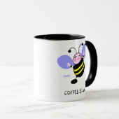 Coffee Buzz Bumblebee Coffein Addict Niedlich Funn Tasse (VorderseiteRechts)