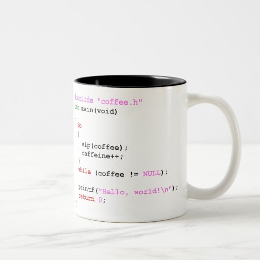Coffee.c Programmierung Zweifarbige Tasse (Rechts)
