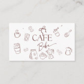 Coffee Cafe Bebe Brewing Book for Baby Shower Begleitkarte (Rückseite)