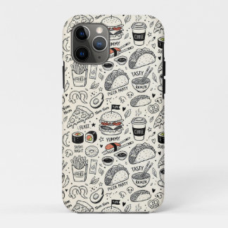Coffee & Café Doodle Pattern –Cute Hand Drawn Food Case-Mate iPhone Hülle