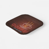 Coffee Café Neon Sign Pappteller (Gewinkelt)