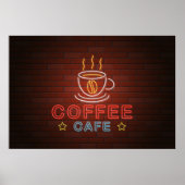 Coffee Café Neon Sign Poster (Vorne)