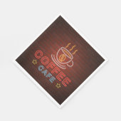 Coffee Café Neon Sign Serviette (Ecke)