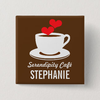 Coffee Café Shop Custom Employee Name Abzeichen Button