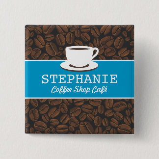 Coffee Café Shop Custom Employee Name Abzeichen Button