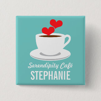 Coffee Café Shop Custom Employee Name Abzeichen Button