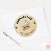 Coffee Cake Labels | Personalisierte Bäckerei Pa Runder Aufkleber (Umschlag)