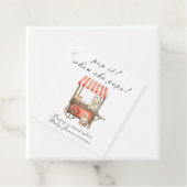 Coffee Cart Baby Shower - Pop it! When she pops! Geschenkanhänger (Beispiel)